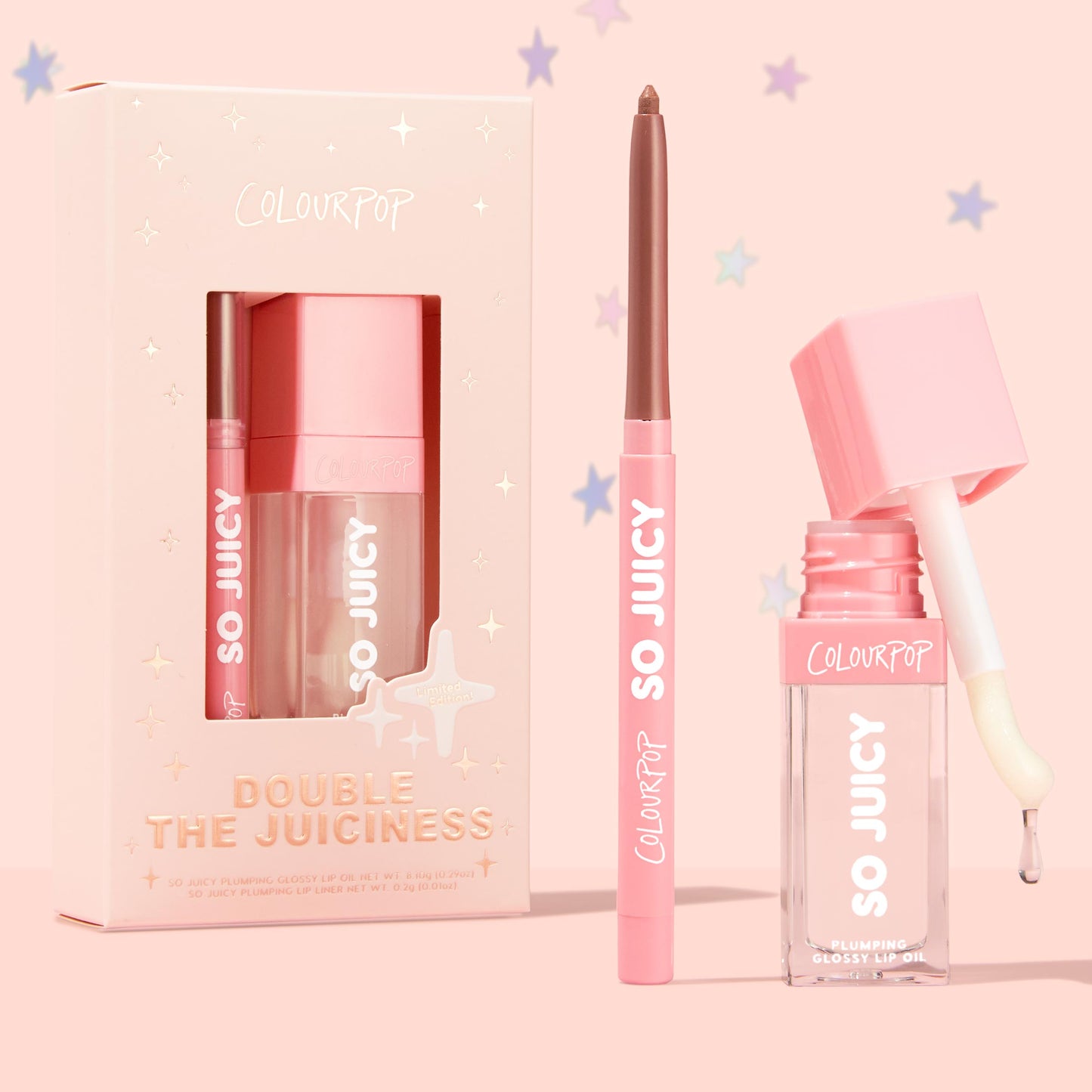 So Juicy Plumping Glossy Lip Oil & Lip Liner Kit